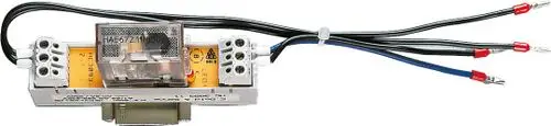 BOSCH MVA1, ein elektrischer Bauteil mit sichtbar integrierter Relais-Einheit und mehreren Anschlussklemmen für die Verbindung elektrischer Leitungen.